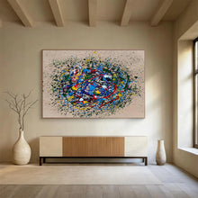 Load image into Gallery viewer, Colorful Circular Splatter Abstract Painting for Playful Kids’ Room & Art - Themed Lounge DKH304