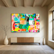 Load image into Gallery viewer, Geometric Color Block Abstract Art for Modern Playroom & Trendy Office DKH065