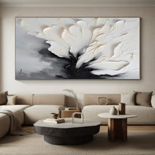 Load image into Gallery viewer, Large Detailed White Flower Art - Ideal for Feminine Boutique & Classic Living Room LargeART0768