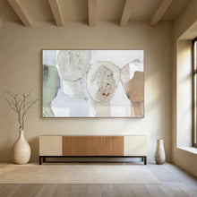 Load image into Gallery viewer, Hand - painted Generous - sized Collaged Neutral Figures Acrylic Art for Eclectic Home Offices LargeART1781