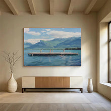 Load image into Gallery viewer, Scenic Lake & Mountain Abstract Painting for Coastal Home & Nature - Lover’s Lounge DKH093