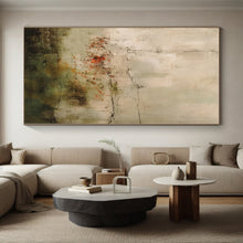 Load image into Gallery viewer, Textured Neutral Abstract with Red Spots Acrylic Art - Ideal for Industrial - style Gallery & Eclectic Living Room LargeART0574