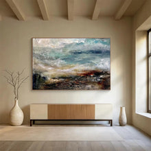 Load image into Gallery viewer, Dynamic Coastal Abstraction Abstract acrylic painting DLZ015