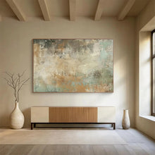 Load image into Gallery viewer, Hand - painted Abstract Textured Patina Acrylic Art for Industrial - Chic Loft Studios LargeART1702