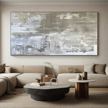 Load image into Gallery viewer, Silver - Gray Abstract Art for Modern Monochrome Home & Art Gallery LargeART0852