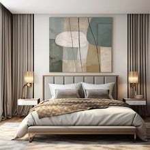 Load image into Gallery viewer, Soft - Toned Geometric Abstract Acrylic Art, Ideal for Minimalist Living Room & Home Office LargeART1054