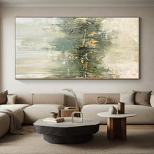 Load image into Gallery viewer, Oversized Green - Gold Abstract Reflection Acrylic Art for Garden Room & Wellness Spa LargeART0423