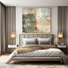 Load image into Gallery viewer, Textured Earth - Tone Abstract Canvas Painting, Ideal for Rustic Living Room & Bohemian Bedroom LargeART1274
