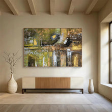 Load image into Gallery viewer, Green - Yellow Abstract Art - Ideal for Modern Living Room LargeART1605