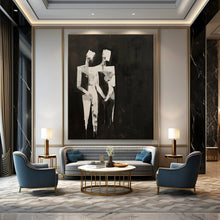 Load image into Gallery viewer, Monochromatic Abstract Figures Art, Perfect for Modern Art Lounge & Thought - Provoking Study LargeART1934