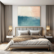 Load image into Gallery viewer, Soft Color Block Abstract Painting, Ideal for Scandinavian - Style Living Room & Minimalist Bedroom LargeART1380