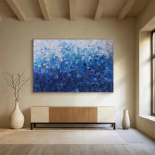 Load image into Gallery viewer, Blue Gradient Abstract Landscape Painting on Canvas - “Blue Haze” DKH660