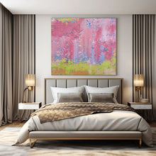 Load image into Gallery viewer, Pink - Blue - Green Abstract Painting, Ideal for Bohemian Nursery & Artsy Café LargeART1402