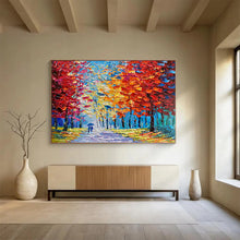 Load image into Gallery viewer, Autumn Path Stroll Large - Scale Hand - painted Abstract Acrylic Art DLZ200