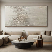 Load image into Gallery viewer, White Textured Abstraction Art for Spa Retreat & Calming Library LargeART0857