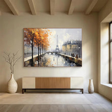 Load image into Gallery viewer, Autumn in Paris Large - scale acrylic painting DLZ171