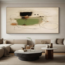 Load image into Gallery viewer, Large - Scale Green - Black Abstract Art for Nature - Inspired Office & Modern Lounge LargeART0518