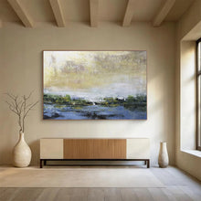 Load image into Gallery viewer, Serene Landscape Abstract Painting for Lakeside Cabin & Nature - Inspired Bedroom DKH195