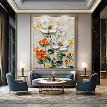 Load image into Gallery viewer, Vibrant Textured Floral Abstract Art, Perfect for Bohemian Living Room & Cheerful Kitchen LargeART2068