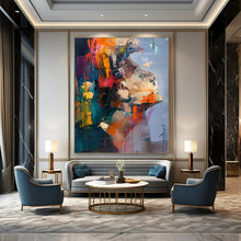 Load image into Gallery viewer, “Fragmented Portrait” – Abstract Figure Oil Painting with Color Blocks DTP285