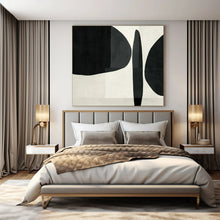 Load image into Gallery viewer, Black & White Organic Abstract Painting, Ideal for Art Gallery & Monochrome Study LargeART1447