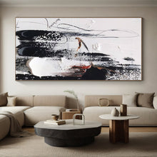 Load image into Gallery viewer, Custom Large Dynamic Black - White - Red Art - Ideal for Creative Studio & Bold Home Office LargeART0793