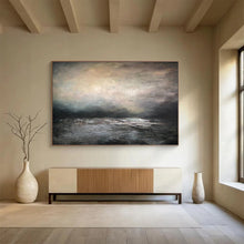 Load image into Gallery viewer, Dark Tones Seascape Painting on Canvas - “Mystic Ocean Depths” DKH781