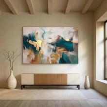 Load image into Gallery viewer, Hand - Painted Abstract Acrylic Art with Gold Foil for High - End Club Negotiation Area Decoration LargeART1632
