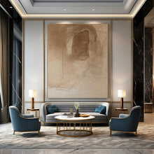 Load image into Gallery viewer, “Abstract Brown Sketch” - Minimalist Line Art on Canvas DKH1659