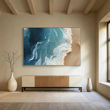 Load image into Gallery viewer, Aerial Ocean Waves - Modern Living Room Art LargeART1547