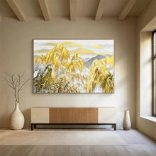 Load image into Gallery viewer, Golden Mountain Landscape - Traditional Living Room Art LargeART1556