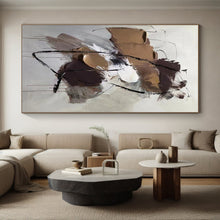 Load image into Gallery viewer, Custom Large Neutral Textured Abstract - Perfect for Minimalist Office & Calm Waiting Area LargeART0775