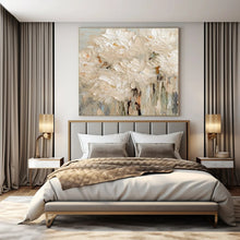 Load image into Gallery viewer, White Flower Abstract Painting, Suited for Elegant Dining Room & Romantic Bedroom LargeART1330