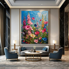 Load image into Gallery viewer, “Impasto Wildflower Field” - Textured Landscape Art on Canvas DKH1594