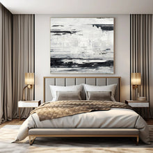 Load image into Gallery viewer, Monochrome Textured Abstract Canvas Painting, Ideal for Industrial Loft & Art Studio LargeART1168