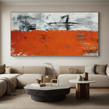 Load image into Gallery viewer, Oversized Orange and Gray Abstract Divide Acrylic for Modern Office & Edgy Art Gallery LargeART0315