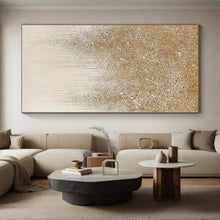 Load image into Gallery viewer, Large - Format Glittering Gold - Silver Abstract Acrylic for Glamorous Entryway LargeART0281