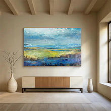 Load image into Gallery viewer, Impressionistic Landscape Abstract Painting for Lakeside Cottage & Nature - Inspired Office DKH190