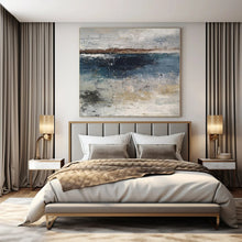 Load image into Gallery viewer, Gray Blue Abstract Canvas Painting, Perfect for Industrial - Chic Loft & Thoughtful Study LargeART1319