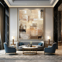 Load image into Gallery viewer, “Earth - Tone Abstract Composition” Abstract Modern Painting on Canvas, Timeless Decor DKH984