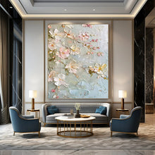 Load image into Gallery viewer, “Cherry Blossom Textured Art” - 3D Floral Art on Canvas DKH1392