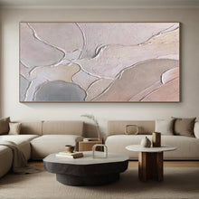 Load image into Gallery viewer, Large - Scale Soft Pastel Textured Abstract Acrylic Art for Nursery & Feminine Bedroom LargeART0408