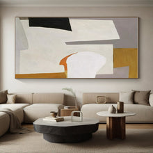 Load image into Gallery viewer, Gray, White, and Brown Geometric Shapes Acrylic Art - Suited for Contemporary Bedroom & Art - focused Study LargeART0655