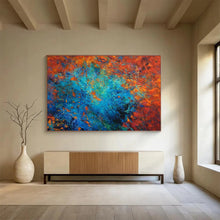 Load image into Gallery viewer, Vibrant Abstract Painting on Canvas - “Blue and Orange Fusion” DKH723