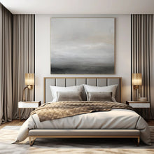 Load image into Gallery viewer, Gray Abstract Mistscape Acrylic Art, Nice for Meditation Room & Guest Bedroom LargeART1013