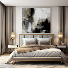 Load image into Gallery viewer, Gray - Toned Urban Abstract Canvas Painting, Suited for Industrial Loft & Modern Art Studio LargeART1156