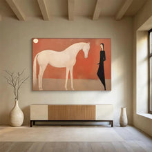 Load image into Gallery viewer, Figurative Abstract Painting on Canvas - “Horse and Figure” DKH730