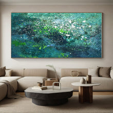 Load image into Gallery viewer, Custom Large Teal - Green Textured Splash – Ideal for Coastal Villa Living Room & Spa Relaxation Area LargeART0717