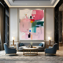 Load image into Gallery viewer, “Pink - Toned Abstract Composition” Abstract Painting on Canvas, Chic Studio Decor DKH998