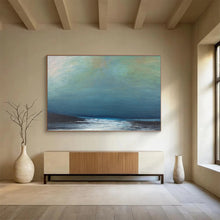Load image into Gallery viewer, Hazy Sea & Sky Abstract Painting for Minimalist Home & Calm Waiting Room DKH107